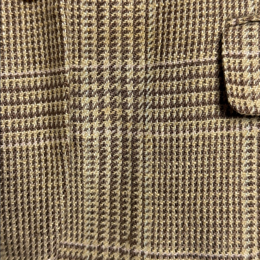 Lauren Ralph Lauren Glen Plaid Blazer Tan and Brown Size 12 - Picture 11 of 11